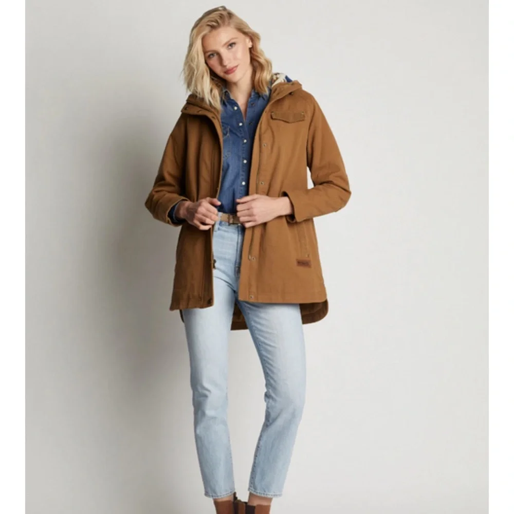 Pendleton Women's Marias Canvas Cord Trim Parka (NWT) - Picture 1 of 15